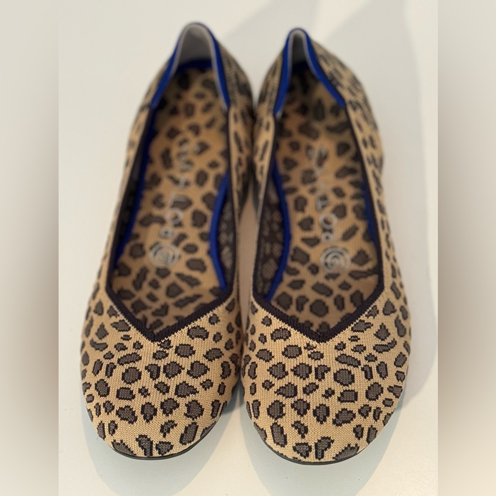 Rothy’s | Rothy’s Round Toe Cheetah Flats | Size 8